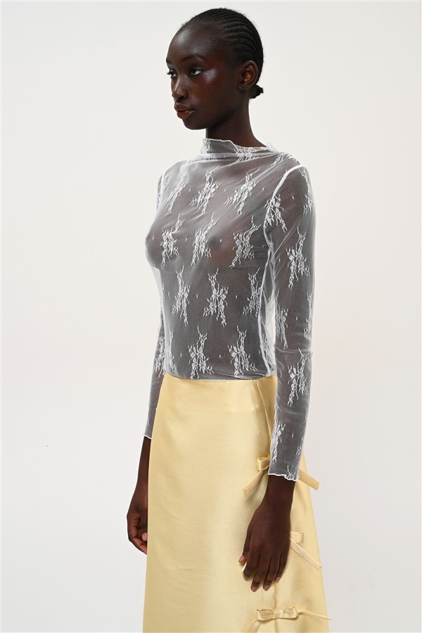 BOOM 011 LACE TOP WHITE